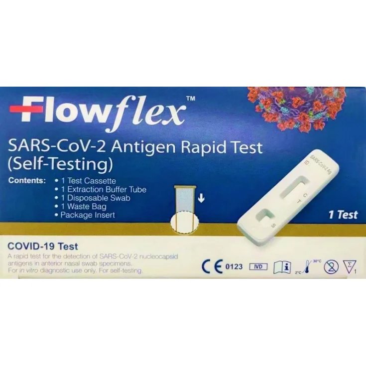 Flowflex™ Test Antigenico Rapido SARS-CoV-2 (Analisi autonoma) 1 Pezzo