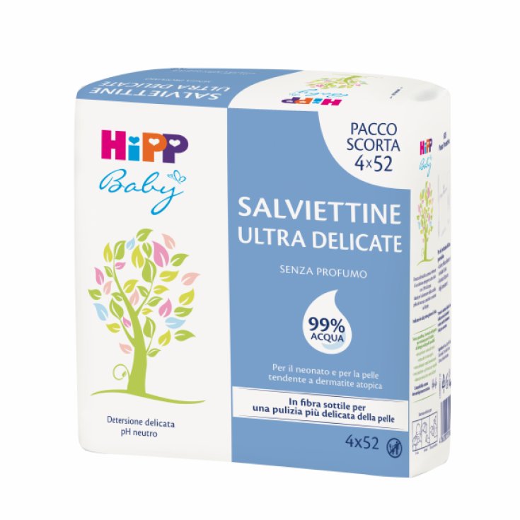 Salviettine Ultra Delicate Hipp 4x52 Pezzi