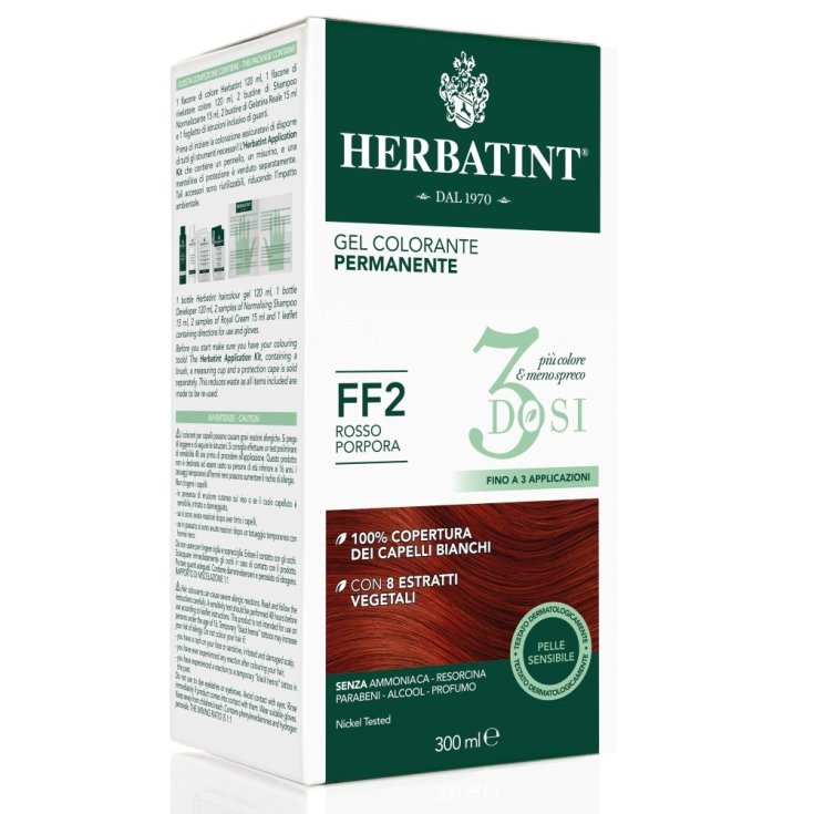 Gel Colorante Permanente FF2 3 Dosi Herbatint 300ml
