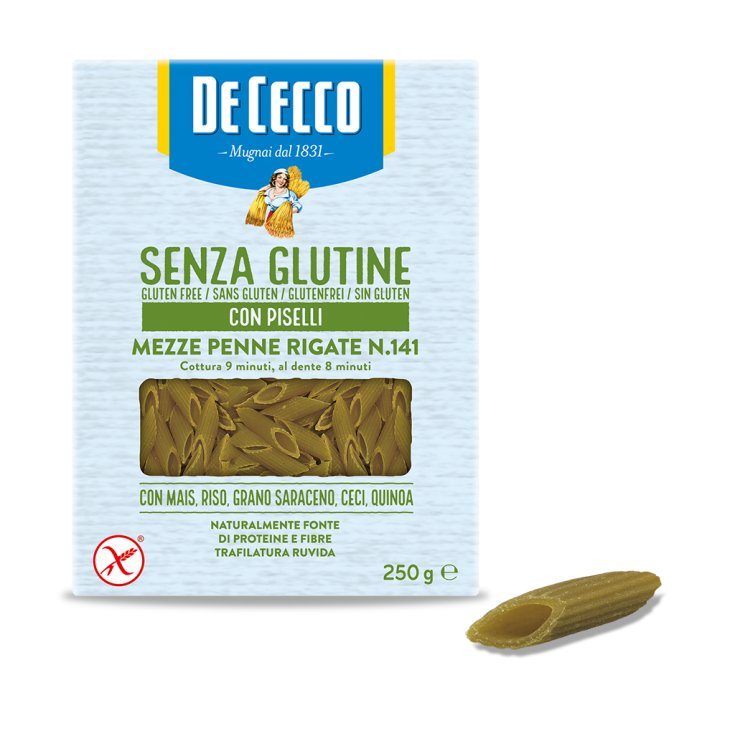 Mezze Penne Rigate N.141 Con Piselli De Cecco 250g