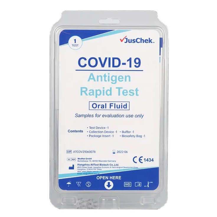 Test Rapido Antigene COVID-19 Saliva Juschek 1 Pezzo