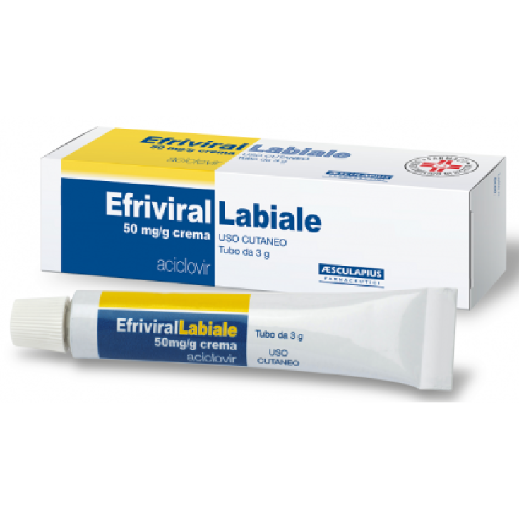 Efriviral Labiale 50mg/g Aciclovir Crema Aesculapius Farmaceutici 3g