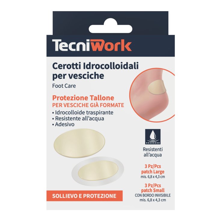 Cerotti Idrocolloidali per Vesciche Tecniwork® 6 Pezzi