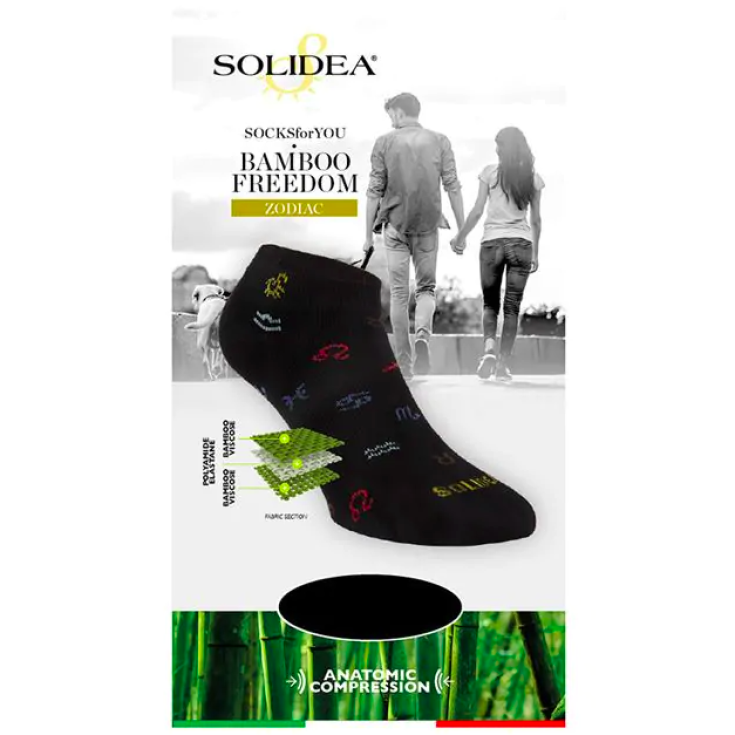 Socks For You Bamboo Freedom Zodiac Nero Taglia L Solidea 1 Paio
