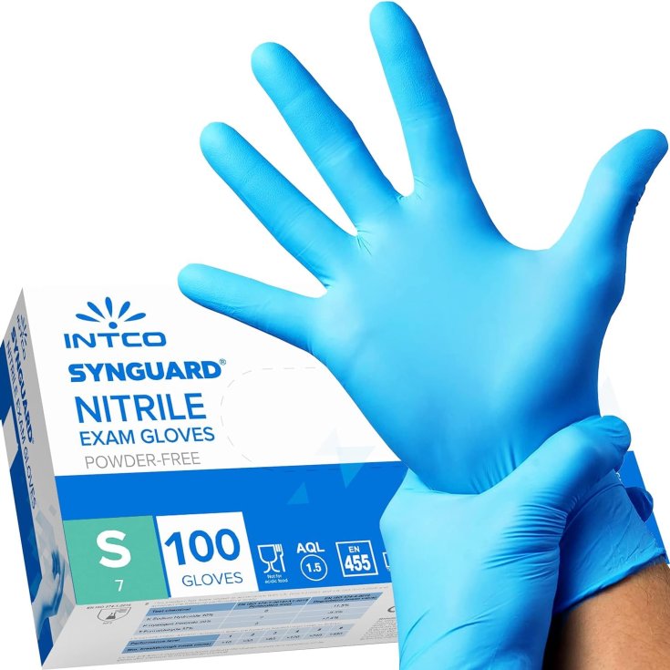 Synguard® Nitrile Exam Gloves S 100 Pezzi