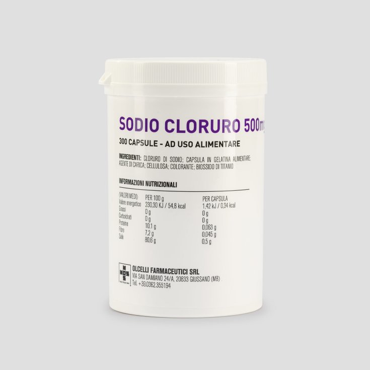 Sodio Cloruro 500mg Olcelli Farmaceutici 300 Capsule