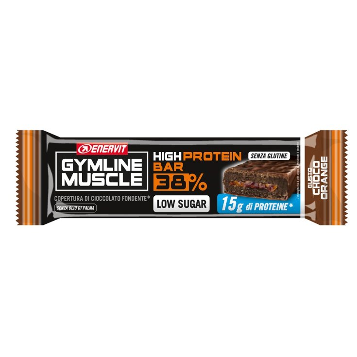 GymLine Muscle High Protein Bar 38% Choco Orange Enervit 40g