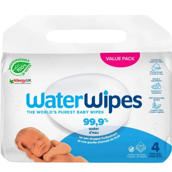 Salviettine Umidificate WaterWipes 240 Pezzi