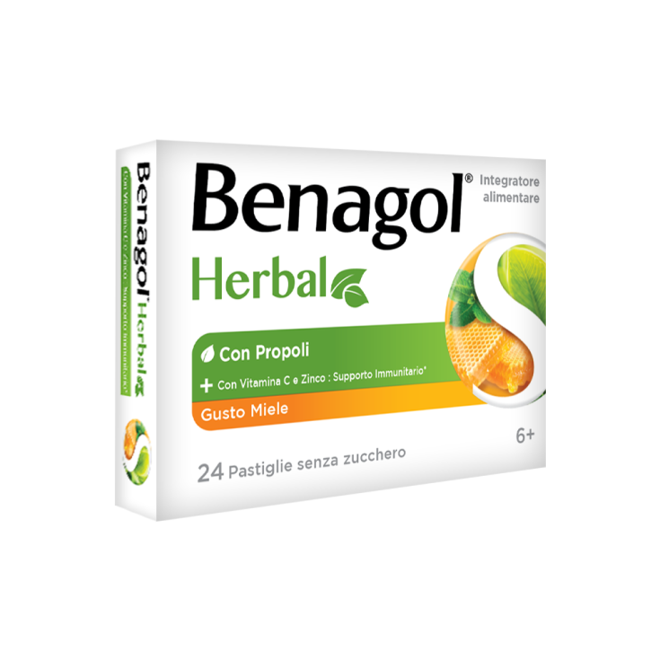Herbal Miele Benagol 24 Pastiglie 