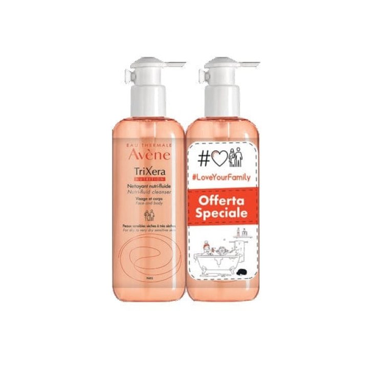 Avène TriXera Nutrition Duo Detergente Nutri-Fluido 2x400ml