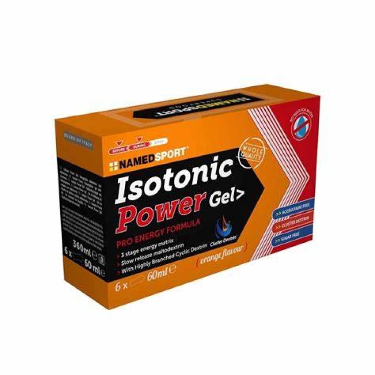 Box Isotonic Power Gel Orange NamedSport 6x60ml