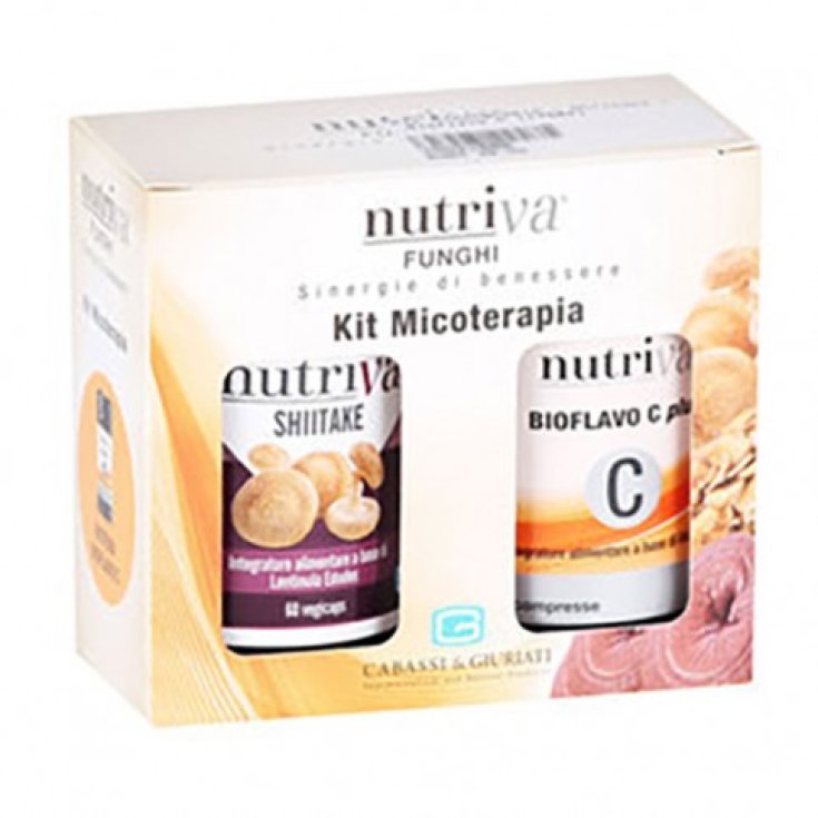 Nutriva® Kit Micoterapia Shiitake+Bioflavo C Plus 2x60 Compresse