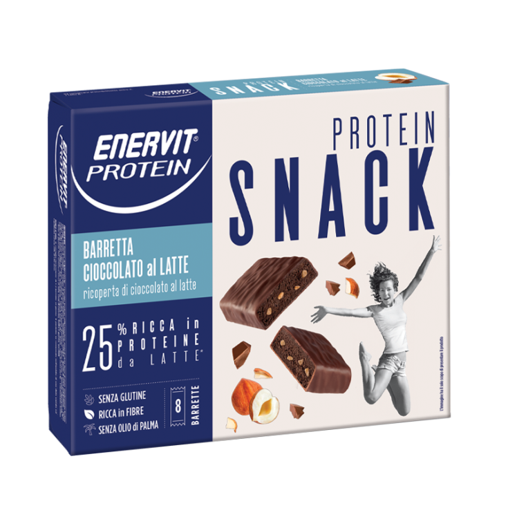 Snack Protein Cioccolato Al Latte Enervit Protein 8 Barrette 