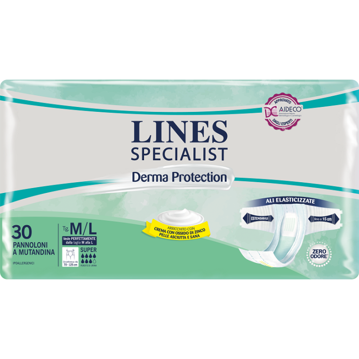 Derma Protection Pannoloni A Mutandina M/L Lines Specialist 30 Pezzi
