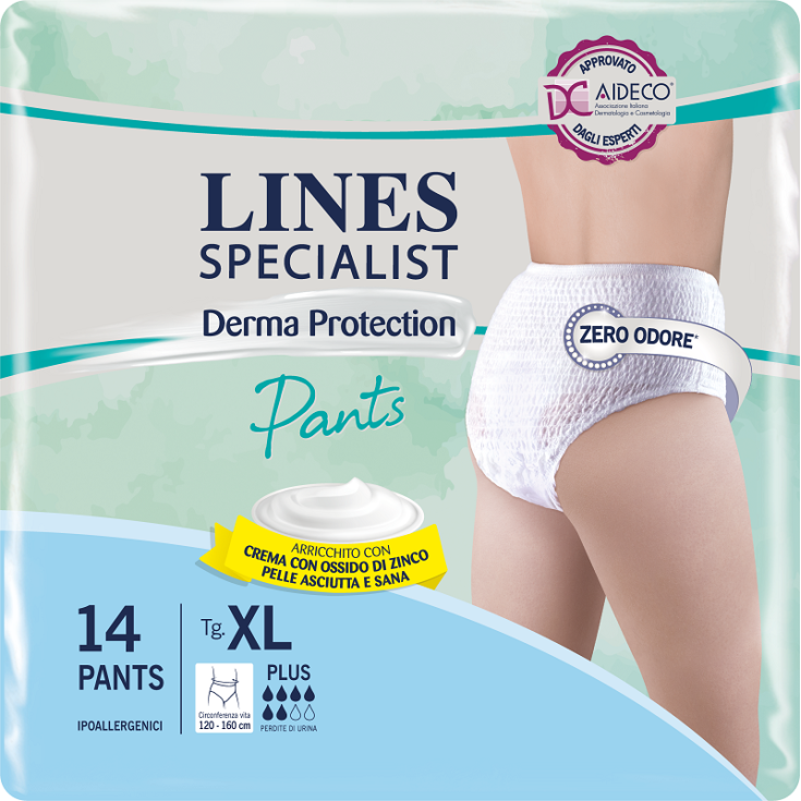Derma Protection Plus pannolone sagomato XL Lines Pecialist 14 Pezzi