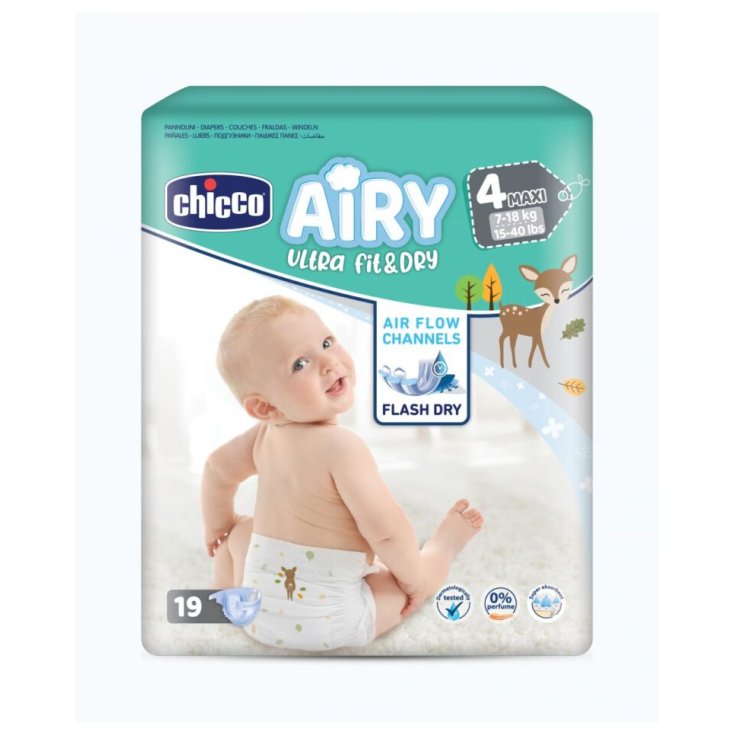 Airy Ultra Fit&Dry 4 Maxi 7-18kg Chicco® 19 Pezzi