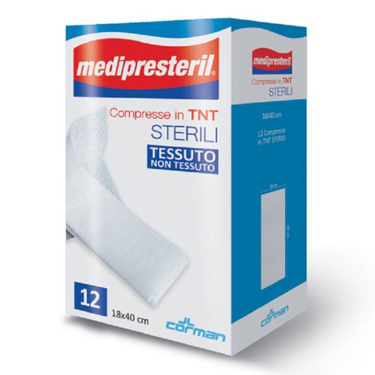 MEDIPRESTERIL® COMPRESSE TNT 18X40 CORMAN 12 Pezzi