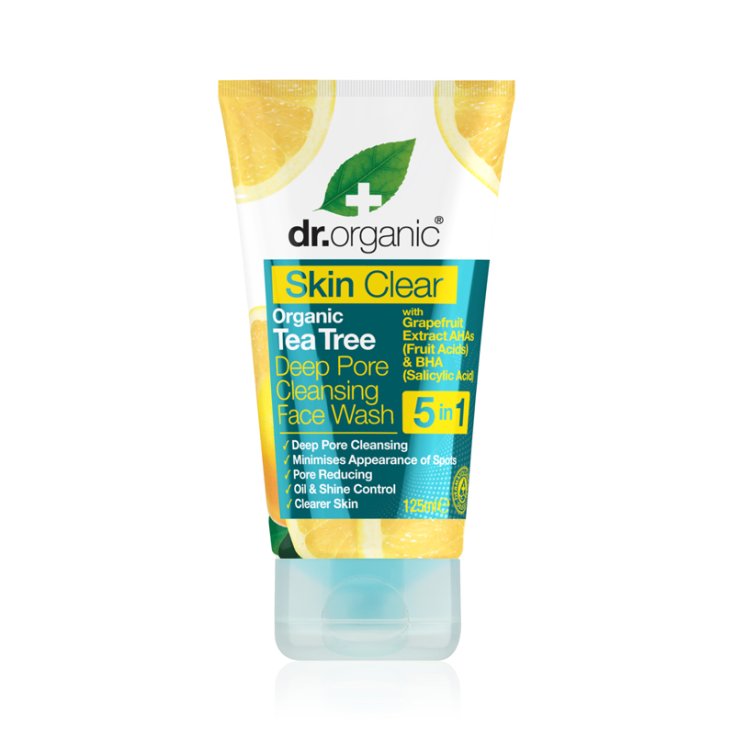 Skin Clear Organic Tea Tree Face Wash 5 In 1 Dr. Organic® 125ml