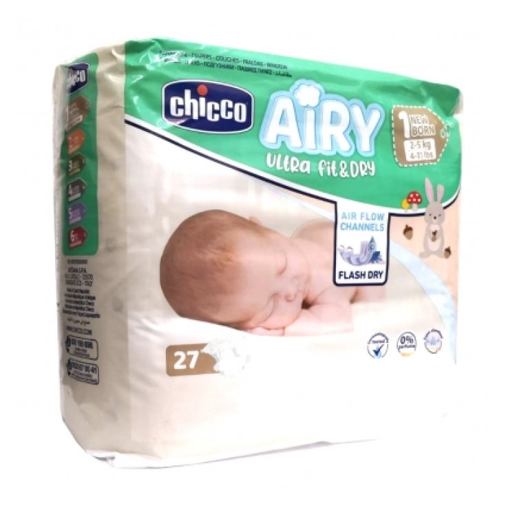Airy Ultra Fit & Dry Newborn 2-5Kg Chicco 27 Pannolini