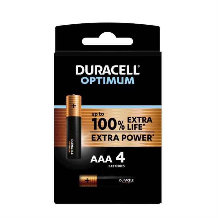 Batterie Alcaline AAA Duracell Optimum 4 Pezzi