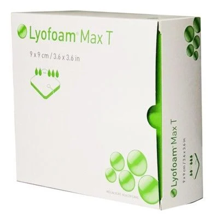Lyofoam-Max T Schiuma di Poliuretano 9x9cm 10 Medicazioni