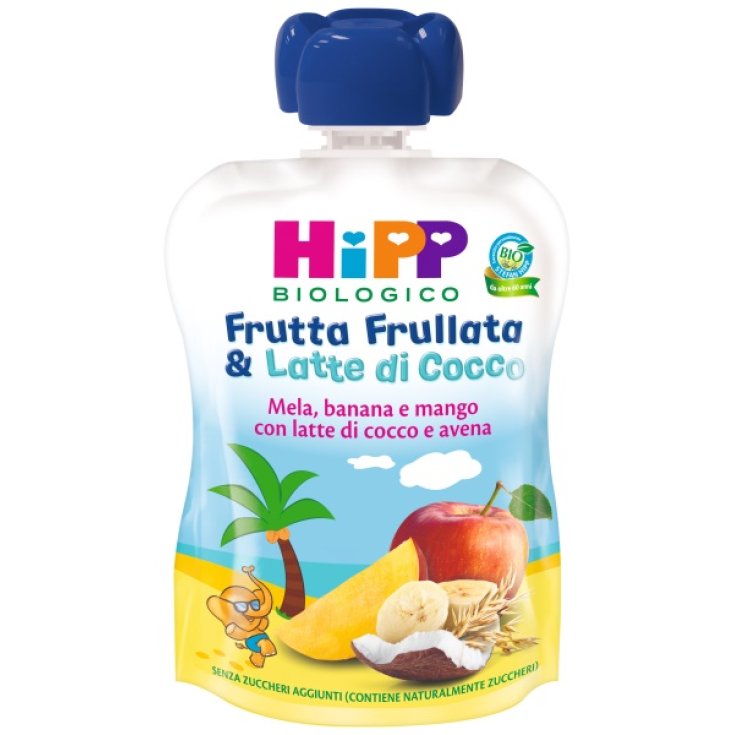 Frutta Frullata Mela, banana e mango con latte di cocco e avena Hipp Bio 90g