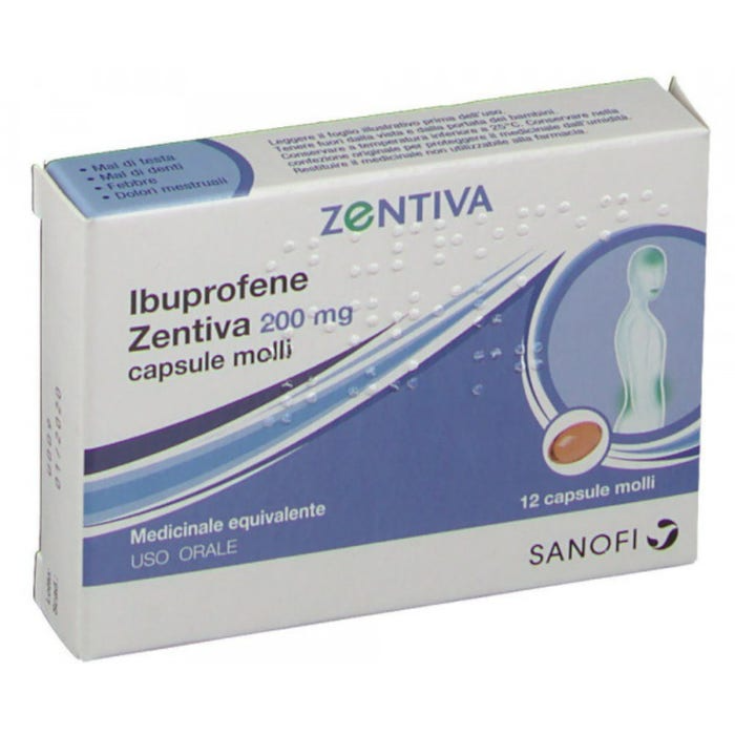 Ibuprofene Zentiva 200mg Sanofi 12 Capsule Molli