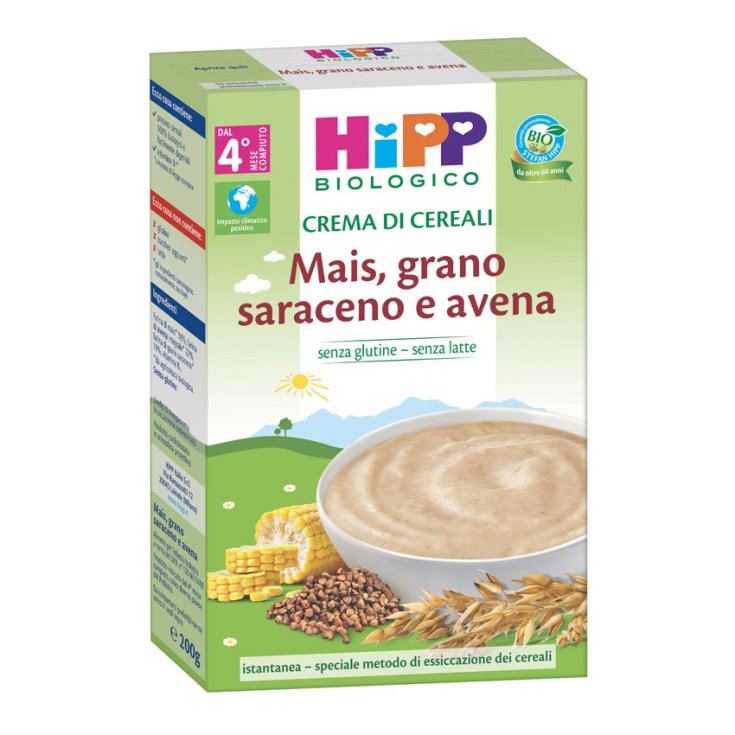 Crema Di Cereali Mais Grano Saraceno E Avena HiPP Biologico 200g