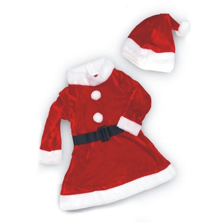 Vestitino Ciniglia Babbo Natale Baby Distribution 1 Pezzo