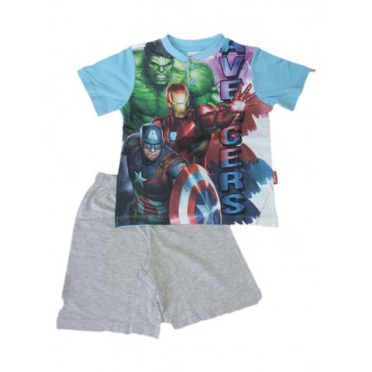 Pigiama Maglia Maglietta Pantaloncino Bimbo Bambino Avengers Baby Distribution 1 Set