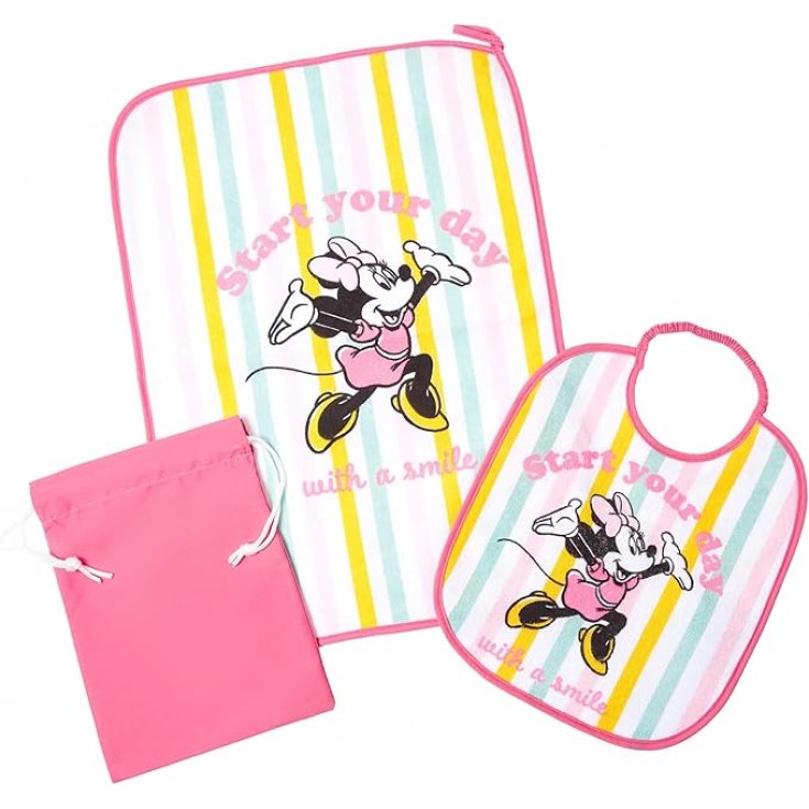 Set Asilo Disney Bavaglino Tovaglietta Sacca Ellepi 3 Pezzi