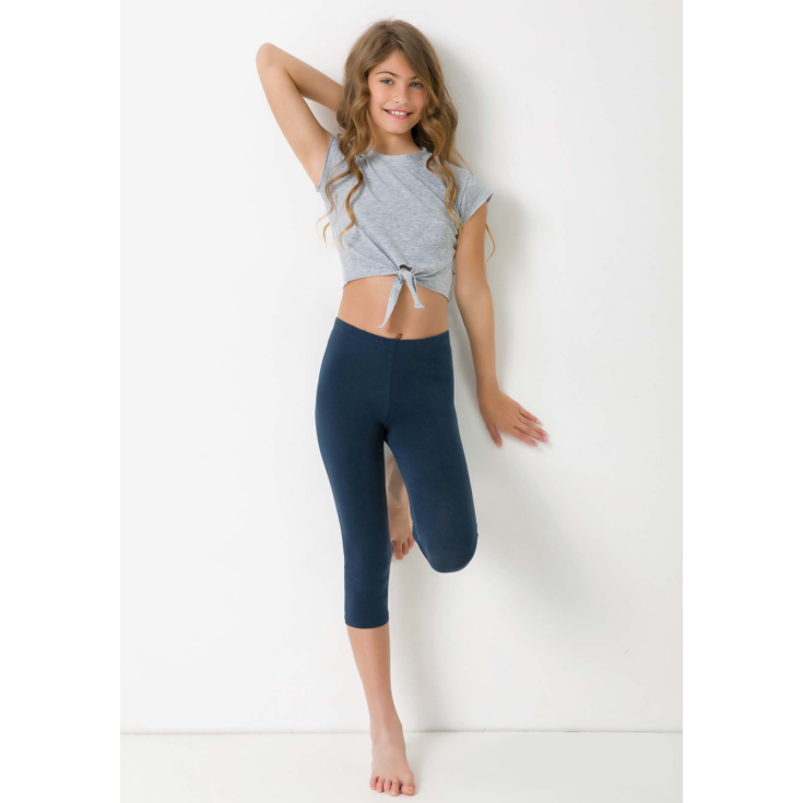 Leggings Capri 285 Bambina Blu Jadea 1 Pezzo