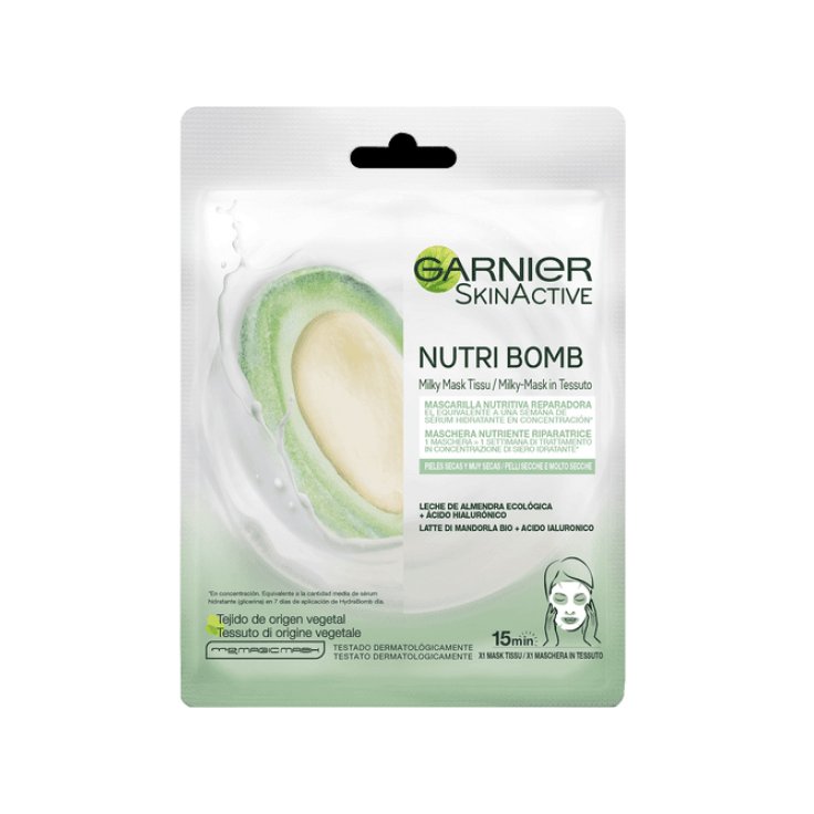 NUTRI BOMB Maschera in Tessuto Nutriente Riparatrice Garnier 28g 1 Pezzo