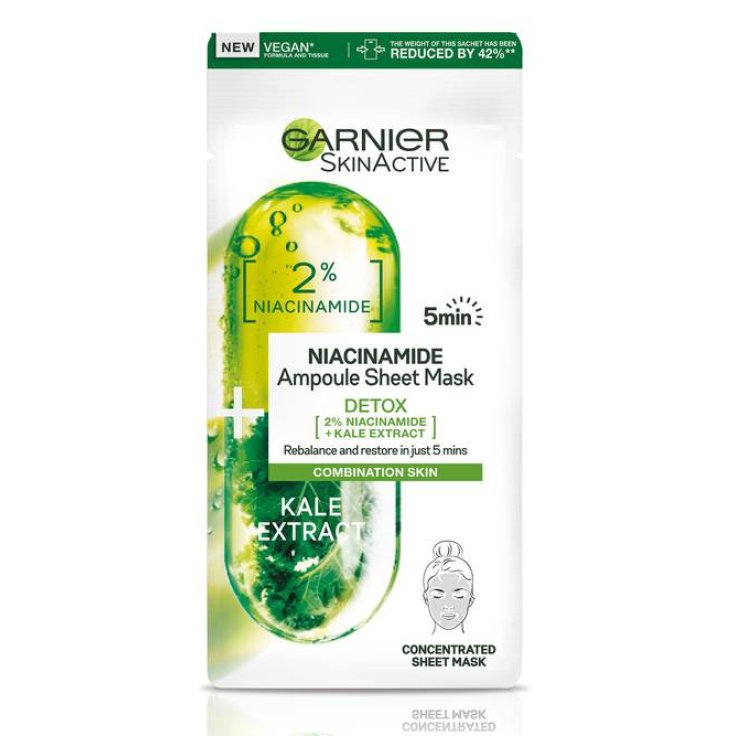 Maschera in Tessuto Ampolla Detox Purificante Garnier 1 Pezzo