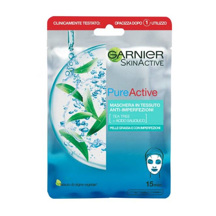 Pure Active Maschera in Tessuto Anti-imperfezioni Garnier 23g 1 Pezzo