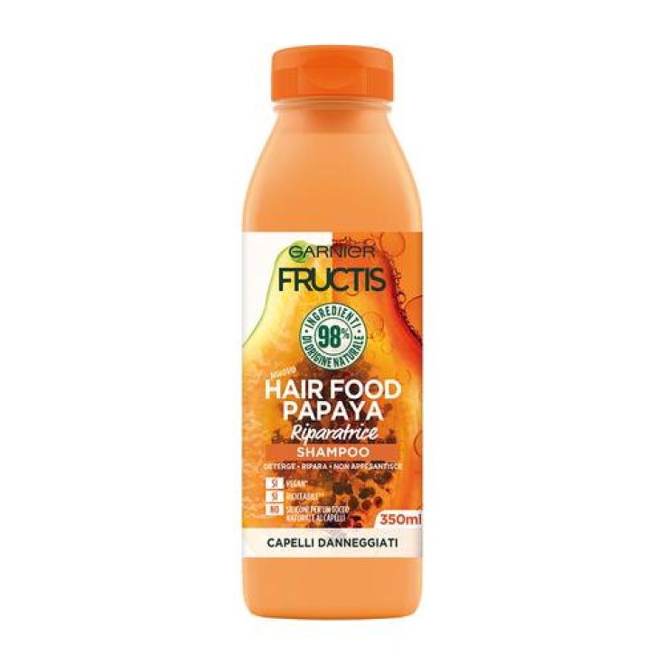 Fructis Hair Food Papaya Shampoo Riparatore Garnier 350ml
