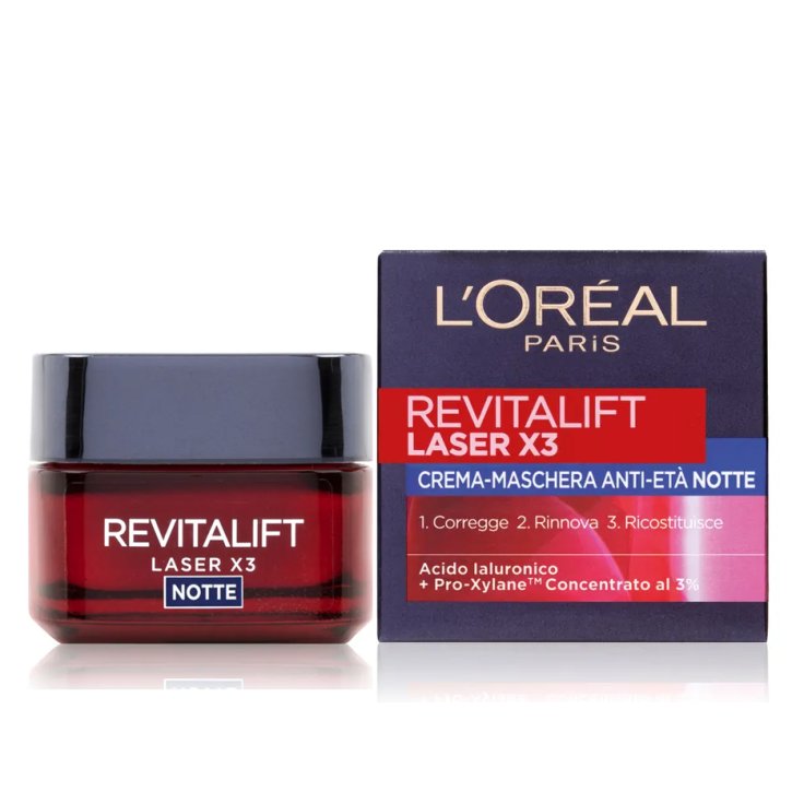 Revitalift Laser X3 Crema Viso Notte Antirughe L'OREAL 50ml