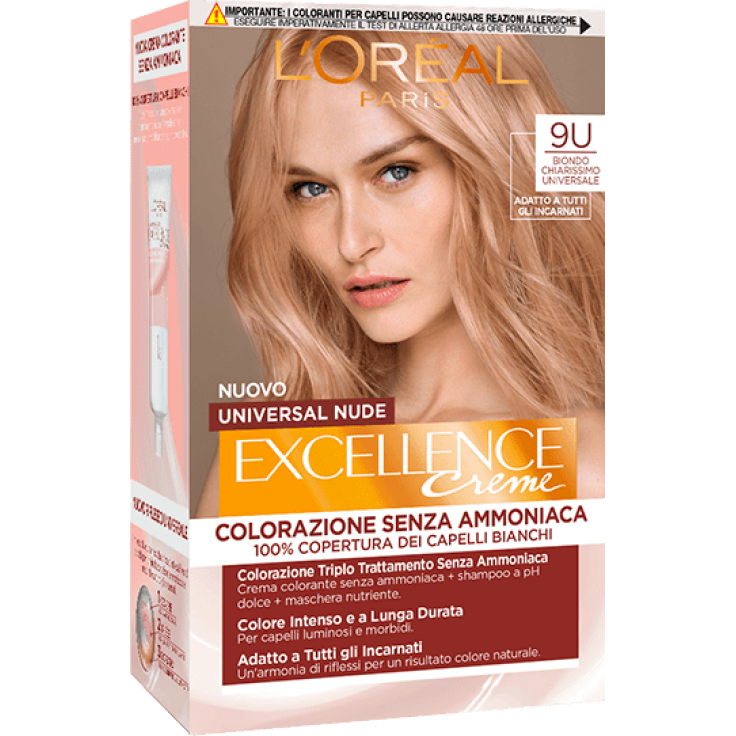 Excellence Universal Nude Colorazione Permanente 9U Biondo Chiarissimo L'OREAL