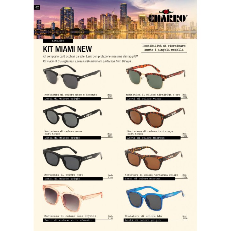 Kit Miami New El Charro Industrie Ottiche Italiane 8 Pezzi