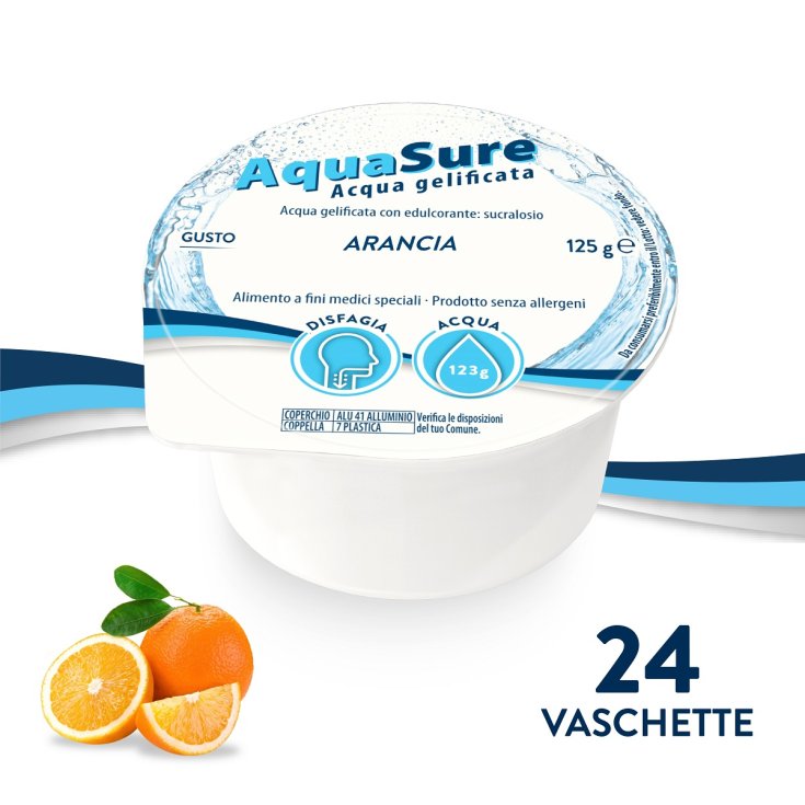 AquaSure Acqua Gelificata Gusto Arancia 24x125g