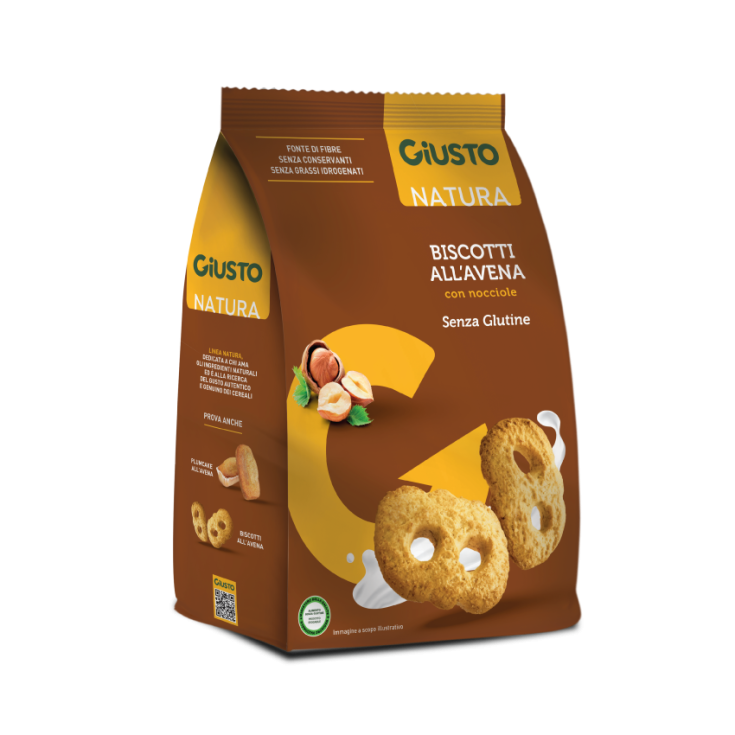 Biscotti All'Avena E Nocciole Giusto Natura 250g