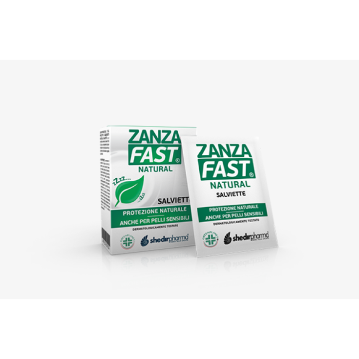 Zanzafast Natural Salviette Shedir Pharma 20 Salviette Monouso