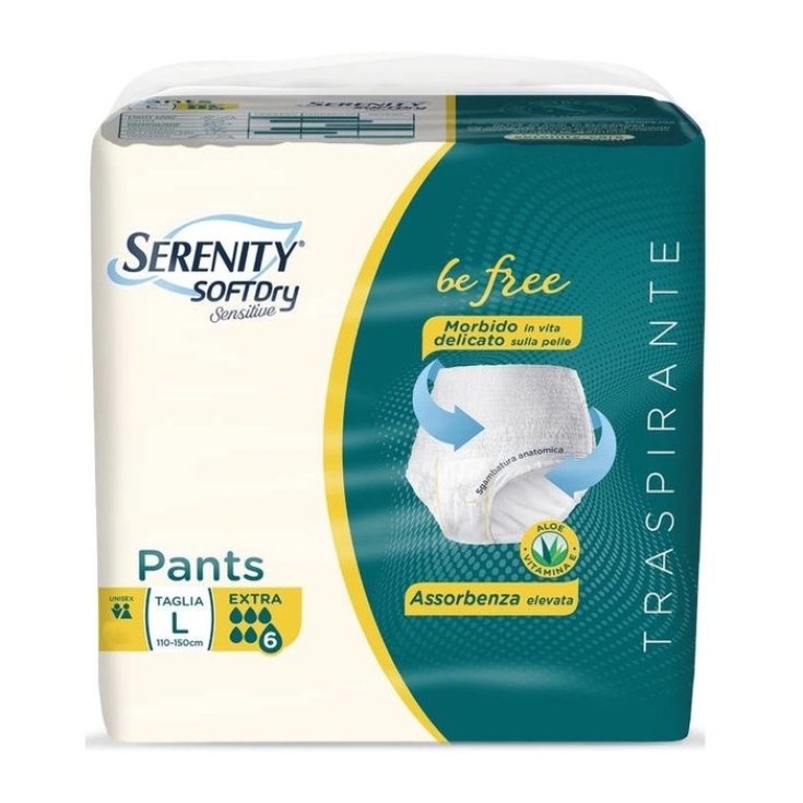 Pannoloni Extra Tg L Serenity Soft Dry Sensitive Pants 12 Pezzi