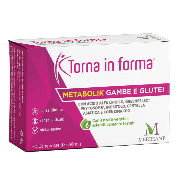  Metabolik Gambe e Glutei Torna in Forma Mediplant 30 Compresse