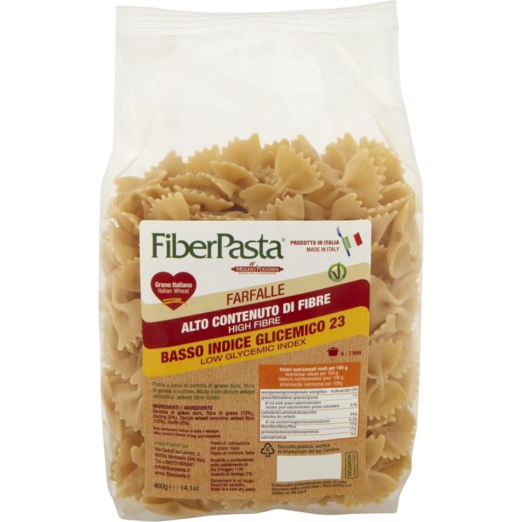 Farfalle Basso Indice Glicemico 23 FiberPasta 400g