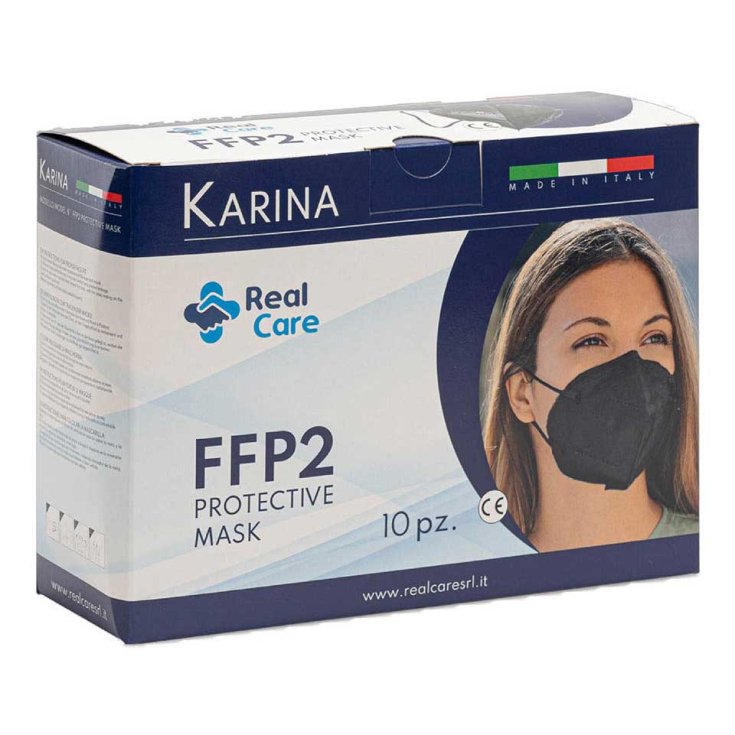 KARINA SEMIMASCHERA FFP2 NERA Real Care 10 Pezzi