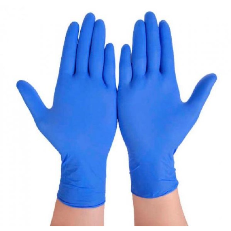 Guanto monouso Sensinitryl in nitrile senza polvere, Taglia M (7/7½),  Azzurro (confezione 100 pezzi) - Guanti Protettivi