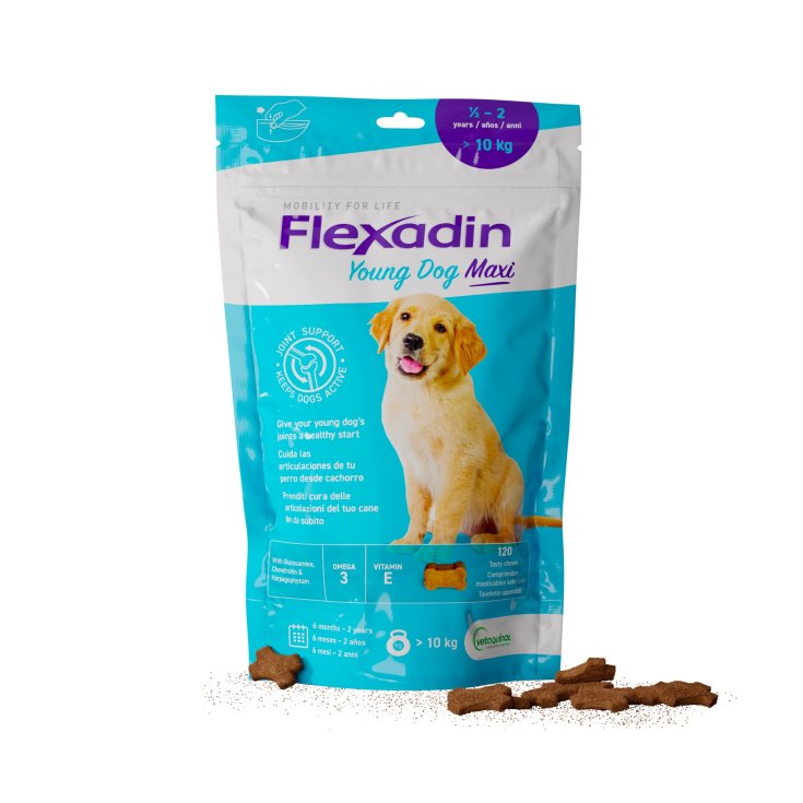 Flexadin Youg Dog Maxi Vetoquinol 120 Tavolette