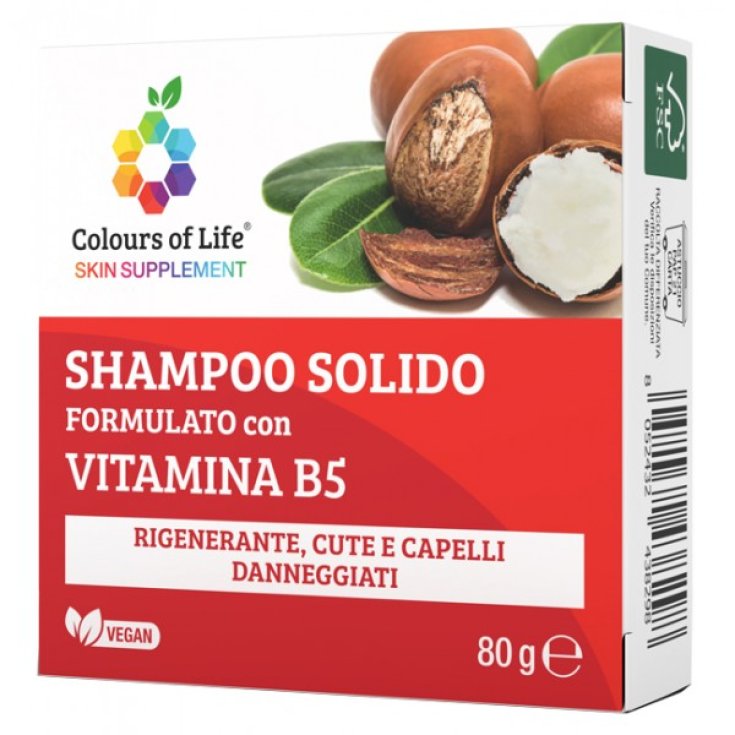 Shampoo Solido Vitamina B5 Colours Of Live Skin Supplement 80g