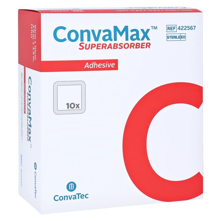 ConvaMax Superabsorber Adhesive 15x15cm 10 Pezzi